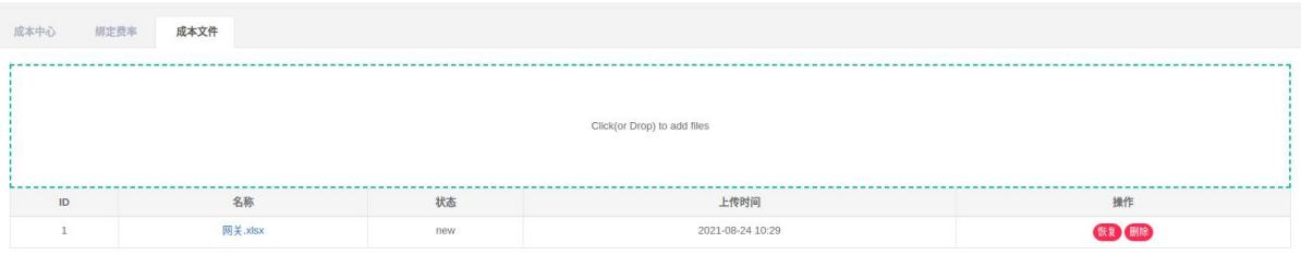 图4-7成本中心列表